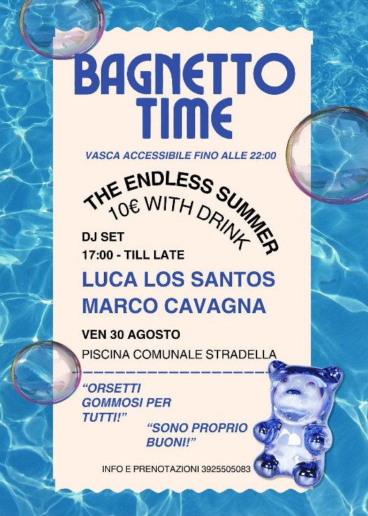 bagnetto time 30 agosto 2024